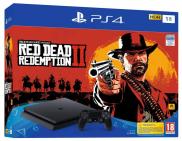 PS4 Slim 1To - Pack Red Dead Redemption II (Jet Black)